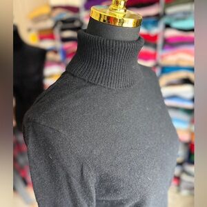 Jones New York Elegant Black Cashmere Turtleneck Sweater